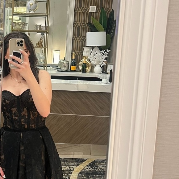 Nadine Merabi- OLIVIA BLACK DRESS - Picture 6 of 6